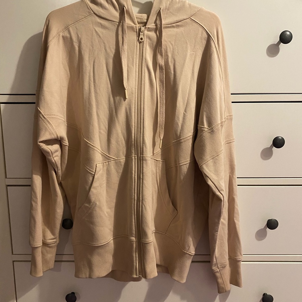 Aerie Offline Beige Zip Up Hoodie